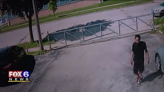 Man caught on camera stealing tire from vehicle at auto shop in broad daylight
