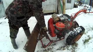 Бульдозер на мотоблок!!!
