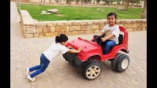 تحدي من أقوى ميادة أو السيارة الحمراء الكبيرة