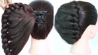 very easy hairstyle using clutcher with trick | braided hairstyles | new hairstyle | easy hairstyles