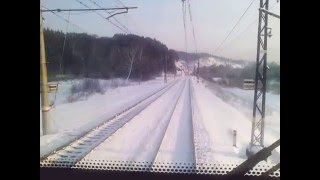 Шикарный вид из кабины машиниста поезда