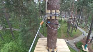 веревочный городок Юрмала черная трасса