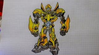 Как нарисовать Трансформера Бамблби #94 / How to draw Transformers Bumblebee