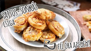 Sajtos-sonkás csiga