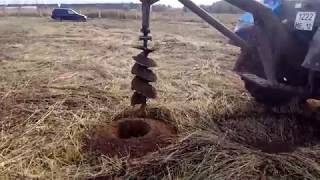 Самодельный ямобур для трактора.