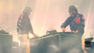 Justice live at Mad Cool Madrid on July 12, 2018