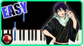 Noragami Aragoto Opening - Kyouran Hey Kids!! - EASY Piano Tutorial / 狂乱 Hey Kids!!【ピアノ簡単楽譜】by TAM