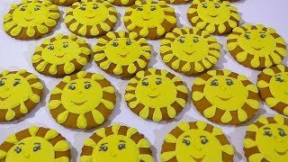 Пряник Солнышко МК  Роспись пряников глазурью  Mural gingerbread glaze