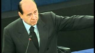 La figuraccia di Berlusconi al parlamento europeo