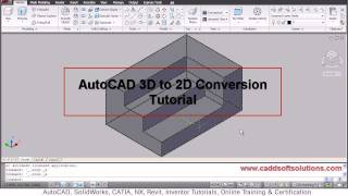 AutoCAD 3D to 2D Conversion Tutorial | Flatshot Command | AutoCAD 2010