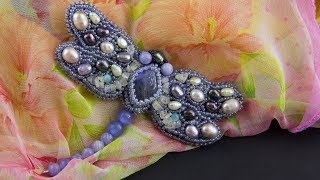 Мастер класс брошь Стрекоза из бисера и камней своими руками