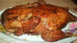 Очень вкусная утка фаршированная яблоками и черносливом.