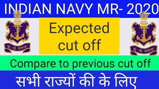 #Indian_navy_mr_cutoff ||Indian navy mr 2020 Ka expected cut off||previous year cut off||