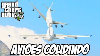 GTA V - Batendo um avião comercial no outro no ar e o caminhão de Pantos
