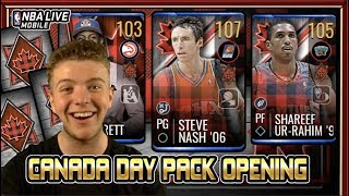 107 OVR STEVE NASH '06 CANADA DAY PACK OPENING! NBA LIVE MOBILE 19 S3 CANADA DAY PACK OPENING
