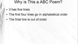 Poetry Form: ABC