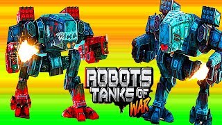 Новое видео для детей ROBOTS TANKS 2 WAR 3D- мультик игра на андройд много роботов прокачка