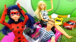 Игры для девочек. Куклы Леди Баг, Барби и машинки