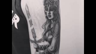 Valkyrie Tattoo by Zindy Ink