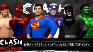 WWE '12: Batman vs SuperMan vs Spider-Man vs The Incredible Hulk vs Captain America vs Hulk Hogan
