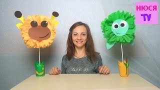 DIY Декор для комнаты или подарок ROOM DECOR Черепаха и Жираф из гофрированой бумаги