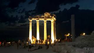SİDE ANTİK KENTİ GECE ÇEKİMİ - Античный Сиде ночью