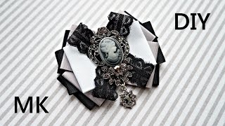 Брошь из репсовых лент, Мастер-класс / Brooch, Tutorial / DIY