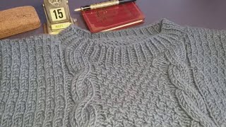 Мужской жилет спицами
