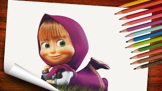 Как рисовать Машеньку из мультфильма Маша и Медведь