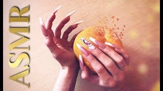 АСМР длинные ногти и грейпфрут / сочный асмр / juicyasmr / Длинные ногти забавляются с грейпфрутом