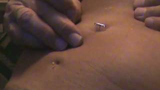 pins in belly and navel