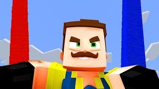 СТРОИМ СТОЛБЫ НА КАРТЕ ПРИВЕТ СОСЕД! МИНИ ИГРА У КОГО ДЛИННЕЕ СТОЛБ? | Minecraft