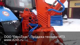 Грейферный погрузчик ПЭ-Ф-1БМ  с отвалом и когтями