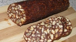 Приготовление "чайной колбаски из печенья" ко дню Святого  Валентина