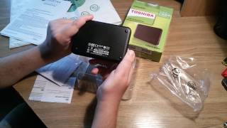 Распаковка Жесткий диск Toshiba Canvio Ready 500GB 2.5" USB 3.0 External Black из Rozetka.com.ua