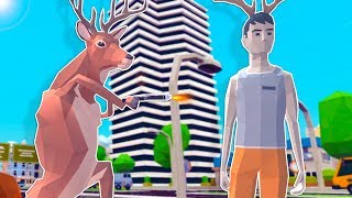 I Became a Psycho Deer that Destroys the City! - DEEEER Simulator Gameplay