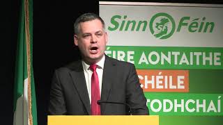 Pearse Doherty lambasts Fianna Fáil/Fine Gael and slams RTE bias