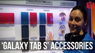 'Galaxy Tab S' Accessories (Book Cover, Simple Cover, Headphones)