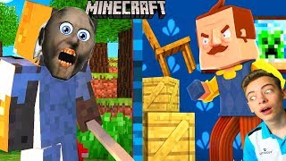 ПРИВЕТ СОСЕД ПРОТИВ БАБУЛИ GRANNY В ИГРЕ МАЙНКРАФТ НОВЫЕ ПРИКЛЮЧЕНИЕ hello neighbor GAMES FACTORY