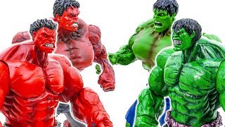 Hulk Transform Save Kids~ Green Hulk Vs Red Hulk~ Show Your Incredible Power #Toymarvel