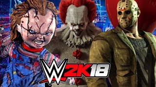 PENNYWISE vs JASON VOORHEES vs CHUCKY | WWE 2K18 Gameplay