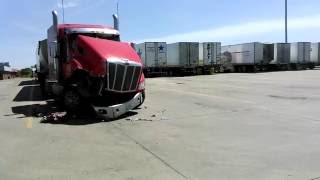 Peterbilt destroyed at texas truckstop
