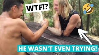 CRAZIEST ARM WRESTLING COMEBACK !