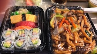 Eating Sushi & Japanese Stir Fry Noodles | Mukbang | Eating Show