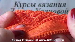 Как ввязать молнию в куртку - how to crochet in a zipper