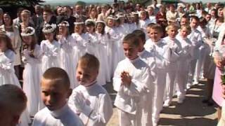I Komunia Święta z rąk Ks. Bpa Jana Zająca w Parafii NMPKP w Dąbrowie   Szlacheckiej