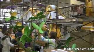 The making of one of the Rose Parade Floats for the City of Solo, Indonesia