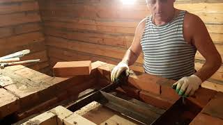 Кладка печи. Продолжение.  Закладка каменки.