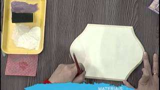 Pátina com esponja e stencil 3D - 2da parte