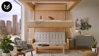 INCREDIBLE Space Saving Furniture - Murphy Bed Ideas